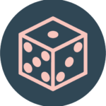 Dice icon slate&peach