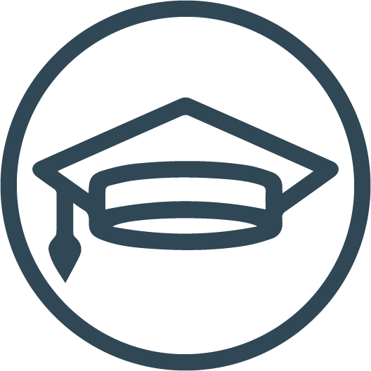 Education Icon slate&transperent